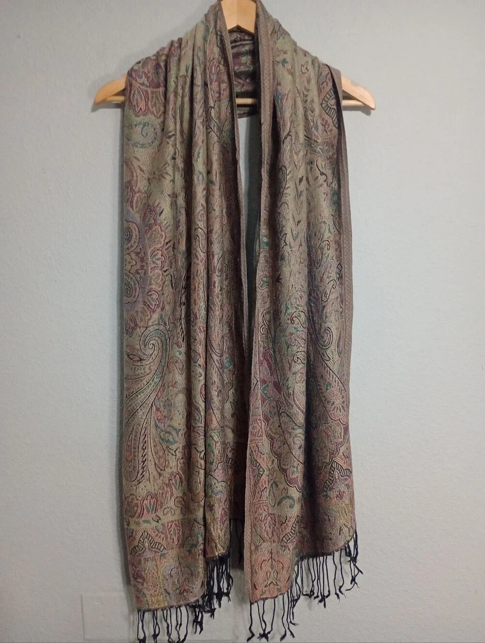 Lorenzo Cana Washable Silk Paisley Print Scarf